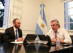 Alberto Fernandez y Martin Guzman en Olivos