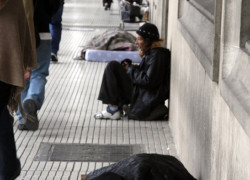 Mujer en situación de calle